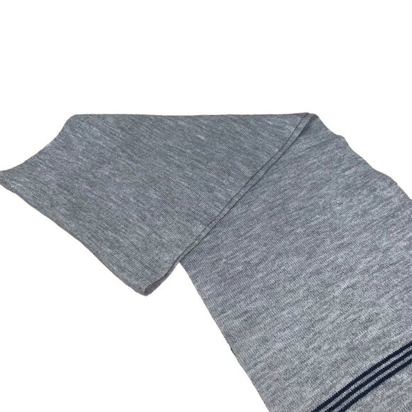 Levi's Unisex Knit Scarf  100% Acrylic Colorblock Gray Blue 58 in. by 11 in. - Picture 2 of 4